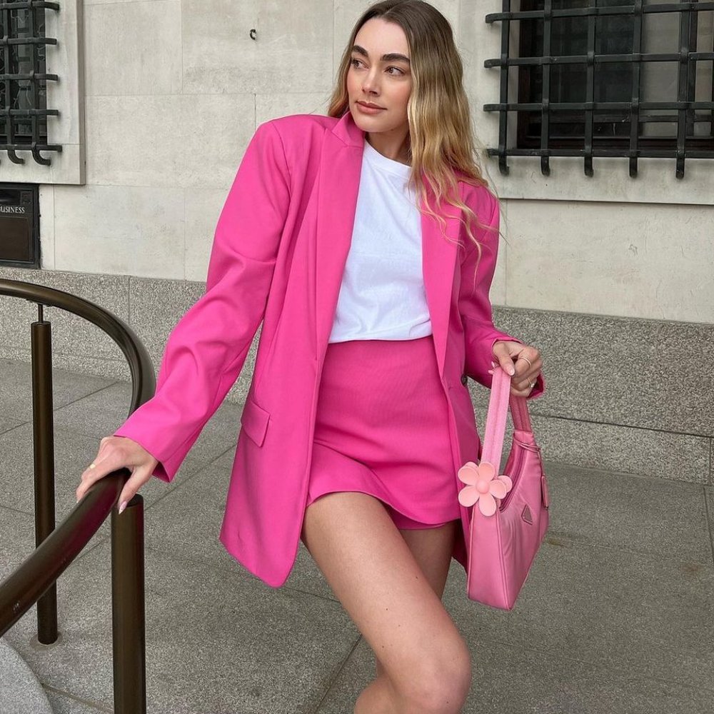 Zara Pink Split Skort Sz XS NWT - Picture 11 of 16